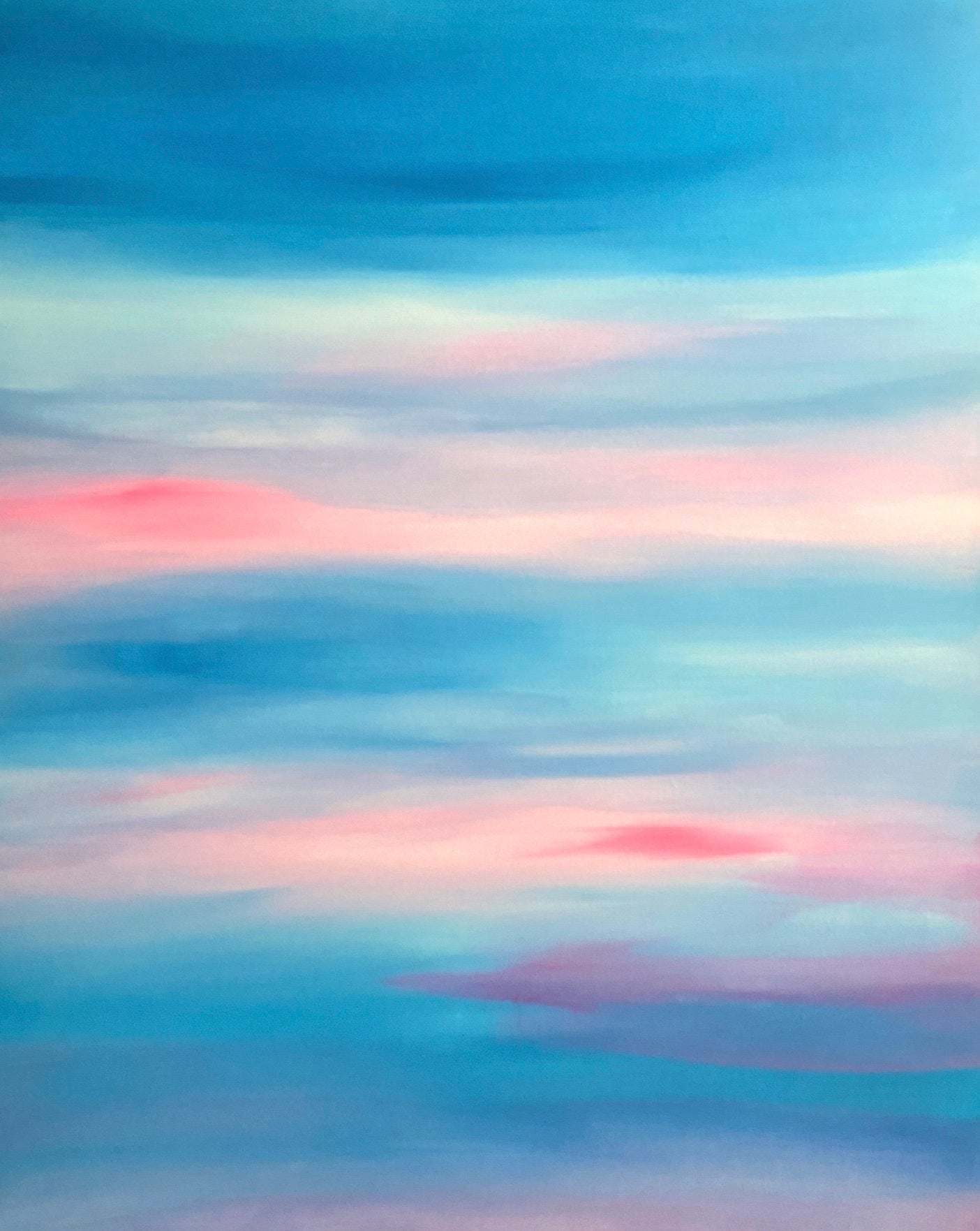 Floating in the sky. Original painting