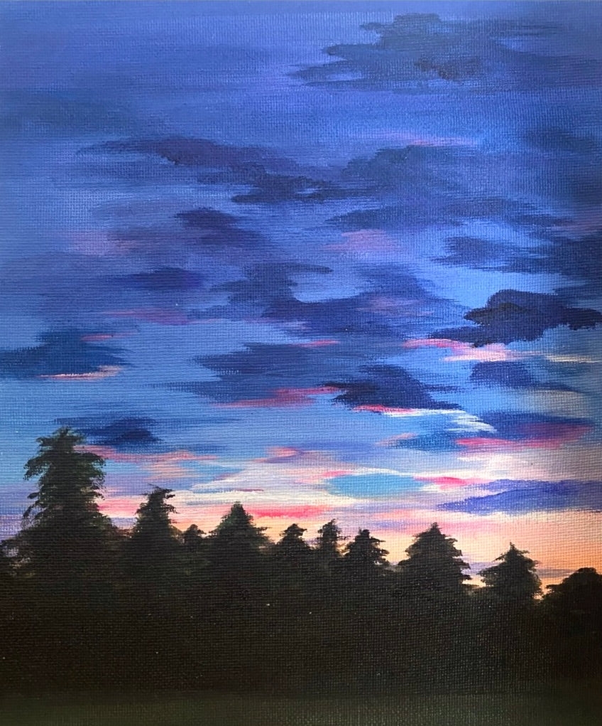 As the trees admire the sky. Original painting