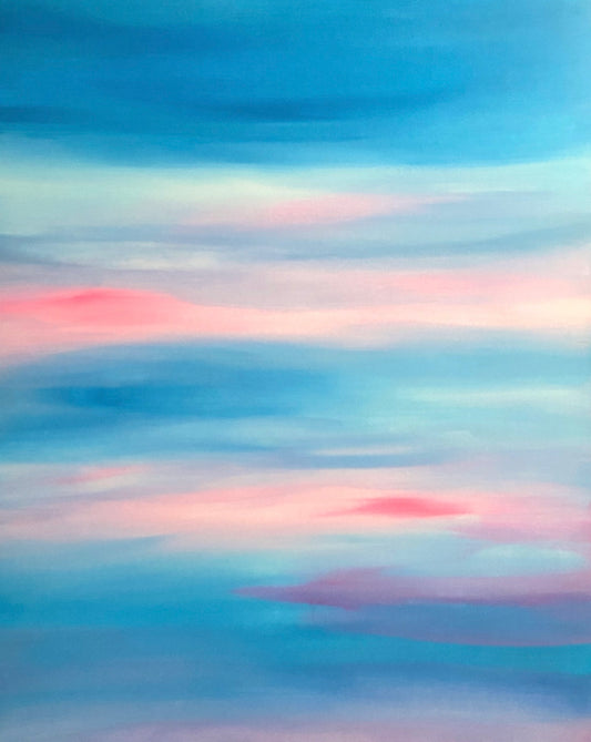 Floating in the sky. Original painting