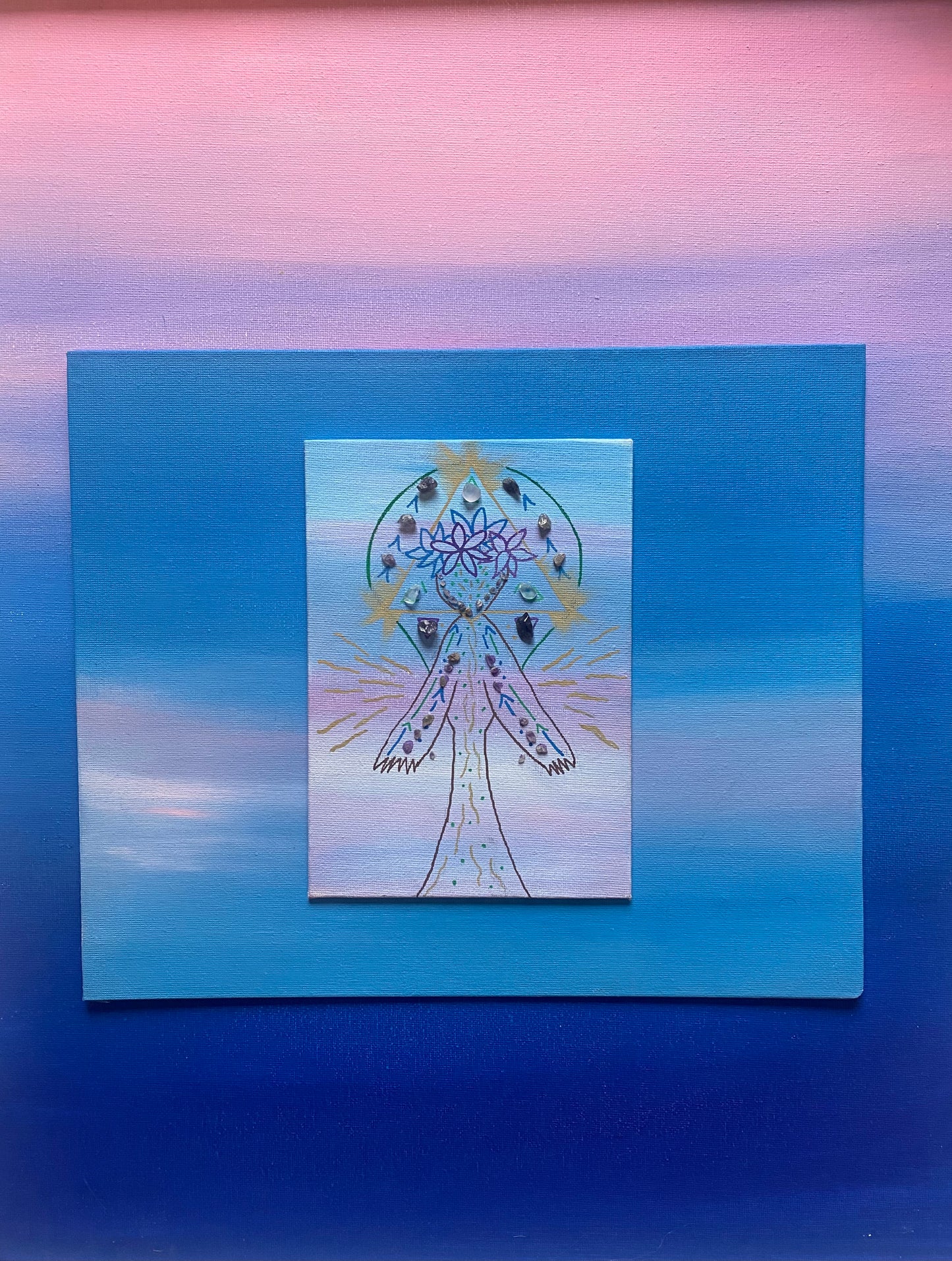 Grounded, Luminous, and Rising. Original art work